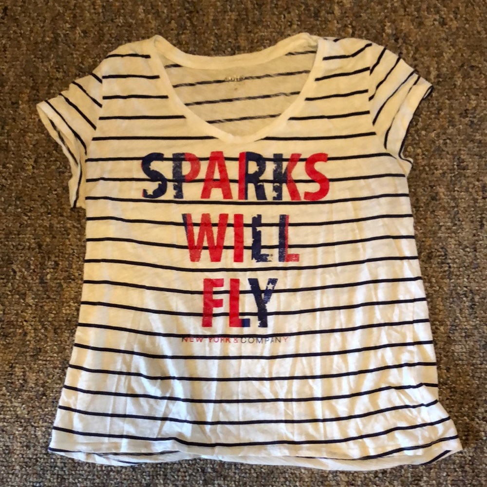 NY & Co. “Sparks will Fly” Women’s T-shirt-Large